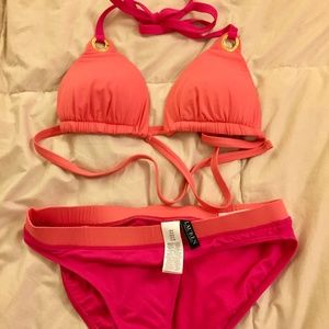 Ralph Lauren Bikini, Pink & Orange, Size 6